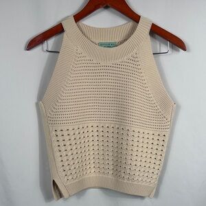 Current Air Cream Knit Top. Womens Size M. Small decect on back. See pics